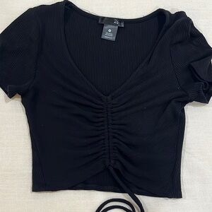 aqua cropped shirt from bloomingdales